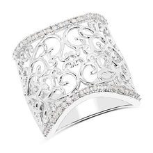 Load image into Gallery viewer, 0.25 Carat Genuine White Diamond .925 Sterling Silver Ring
