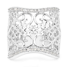 Load image into Gallery viewer, 0.25 Carat Genuine White Diamond .925 Sterling Silver Ring
