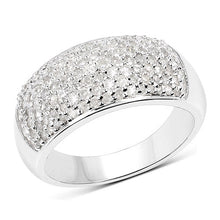 Load image into Gallery viewer, 0.96 Carat Genuine White Diamond .925 Sterling Silver Ring
