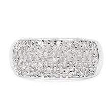 Load image into Gallery viewer, 0.96 Carat Genuine White Diamond .925 Sterling Silver Ring
