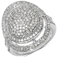 Load image into Gallery viewer, 1.13 Carat Genuine White Diamond .925 Sterling Silver Ring
