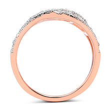 Load image into Gallery viewer, 14K Rose Gold Plated 0.73 Carat Genuine White Diamond .925 Sterling Silver Ring
