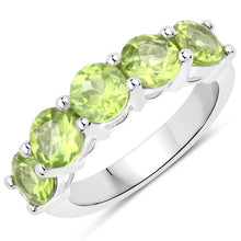 Load image into Gallery viewer, 3.25 Carat Genuine Peridot .925 Sterling Silver Ring
