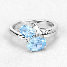 Load image into Gallery viewer, 2.55 Carat Genuine Blue Topaz .925 Sterling Silver Ring
