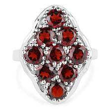 Load image into Gallery viewer, 5.22 Carat Genuine  Garnet .925 Sterling Silver Ring
