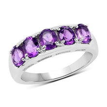 Load image into Gallery viewer, 1.70 Carat Genuine  Amethyst .925 Sterling Silver Ring
