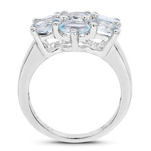 Load image into Gallery viewer, 3.57 Carat Genuine  Blue Topaz .925 Sterling Silver Ring
