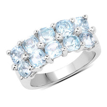 Load image into Gallery viewer, 3.60 Carat Genuine  Blue Topaz .925 Sterling Silver Ring

