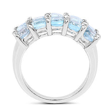 Load image into Gallery viewer, 3.60 Carat Genuine  Blue Topaz .925 Sterling Silver Ring
