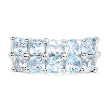 Load image into Gallery viewer, 3.60 Carat Genuine  Blue Topaz .925 Sterling Silver Ring
