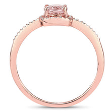 Load image into Gallery viewer, 0.82 Carat Genuine Morganite and White Diamond 14K Rose Gold Ring
