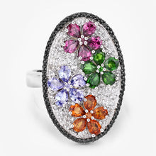 Load image into Gallery viewer, 5.01 Carat Genuine Multi Stones .925 Sterling Silver Ring
