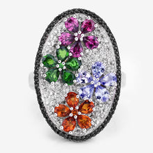 Load image into Gallery viewer, 5.01 Carat Genuine Multi Stones .925 Sterling Silver Ring
