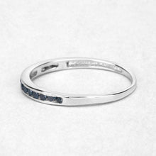 Load image into Gallery viewer, 0.20 Carat Genuine Blue Diamond .925 Sterling Silver Ring
