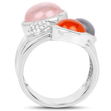 Load image into Gallery viewer, 5.96 Carat Genuine Multi Stone .925 Sterling Silver Ring
