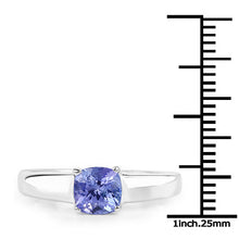 Load image into Gallery viewer, 1.05 Carat Genuine Tanzanite .925 Sterling Silver ring
