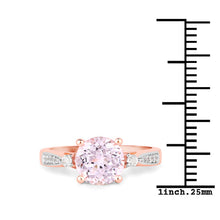 Load image into Gallery viewer, 2.73 Carat Genuine Kunzite and White Topaz .925 Sterling Silver Ring
