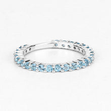 Load image into Gallery viewer, 0.94 Carat Genuine Swiss Blue Topaz .925 Sterling Silver Ring
