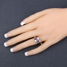 Load image into Gallery viewer, 0.54 Carat Genuine Amethyst .925 Sterling Silver Ring
