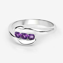 Load image into Gallery viewer, 0.54 Carat Genuine Amethyst .925 Sterling Silver Ring
