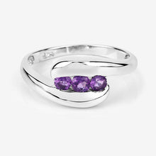 Load image into Gallery viewer, 0.54 Carat Genuine Amethyst .925 Sterling Silver Ring
