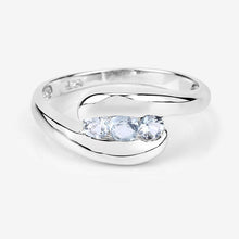Load image into Gallery viewer, 0.74 Carat Genuine Blue Topaz .925 Sterling Silver Ring

