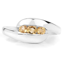 Load image into Gallery viewer, 0.55 Carat Genuine Citrine .925 Sterling Silver Ring

