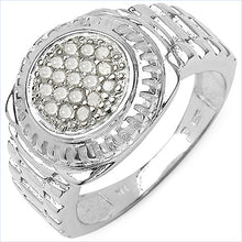 Load image into Gallery viewer, 0.20 Carat Genuine White Diamond .925 Sterling Silver Ring
