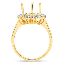Load image into Gallery viewer, 0.48 Carat Genuine White Diamond 14K Yellow Gold Semi Mount Ring - holds 11x9mm Pear Gemstone
