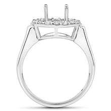 Load image into Gallery viewer, 0.48 Carat Genuine White Diamond 14K White Gold Semi Mount Ring - holds 8.00mm Round Gemstone
