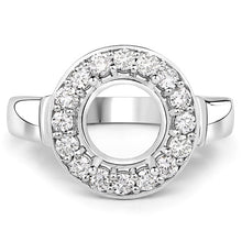 Load image into Gallery viewer, 0.48 Carat Genuine White Diamond 14K White Gold Semi Mount Ring - holds 8.00mm Round Gemstone
