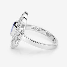 Load image into Gallery viewer, 1.17 Carat Genuine Tanzanite and White Topaz .925 Sterling Silver Ring

