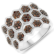 Load image into Gallery viewer, 0.75 Carat Genuine Red Diamond .925 Sterling Silver Ring
