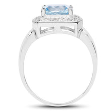 Load image into Gallery viewer, 2.46 Carat Genuine Blue Topaz and White Topaz .925 Sterling Silver Ring
