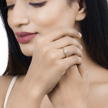 Load image into Gallery viewer, 0.46 Carat Genuine Morganite and White Diamond 14K Rose Gold Ring
