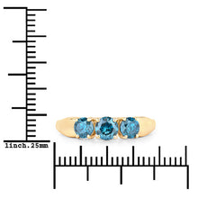 Load image into Gallery viewer, 1.03 Carat Genuine Blue Diamond 14K Yellow Gold Ring
