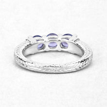 Load image into Gallery viewer, 1.11 Carat Genuine Tanzanite .925 Sterling Silver Ring

