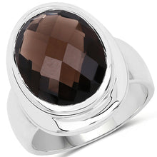 Load image into Gallery viewer, 7.90 Carat Genuine Smoky Quartz .925 Sterling Silver Ring
