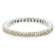 Load image into Gallery viewer, 0.57 Carat Genuine Yellow Diamond .925 Sterling Silver Ring
