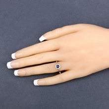 Load image into Gallery viewer, 0.52 Carat Genuine Blue Sapphire and White Diamond 14K White Gold Ring
