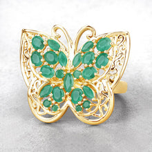 Load image into Gallery viewer, 2.09 Carat Genuine Emerald .925 Sterling Silver Ring
