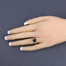 Load image into Gallery viewer, 3.00 Carat Genuine Black Diamond 14K White Gold Ring

