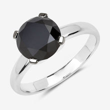 Load image into Gallery viewer, 3.00 Carat Genuine Black Diamond 14K White Gold Ring
