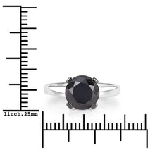 Load image into Gallery viewer, 3.00 Carat Genuine Black Diamond 14K White Gold Ring
