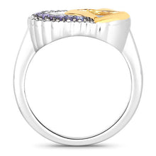 Load image into Gallery viewer, 0.28 Carat Genuine Tanzanite .925 Sterling Silver Ring
