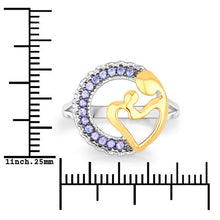 Load image into Gallery viewer, 0.28 Carat Genuine Tanzanite .925 Sterling Silver Ring
