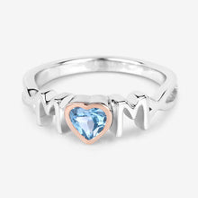 Load image into Gallery viewer, 0.52 Carat Genuine Swiss Blue Topaz .925 Sterling Silver Ring
