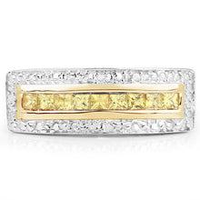 Load image into Gallery viewer, 1.08 Carat Genuine Yellow Sapphire .925 Sterling Silver Ring
