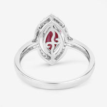 Load image into Gallery viewer, 1.52 Carat Genuine Ruby and White Diamond 10K White Gold Ring
