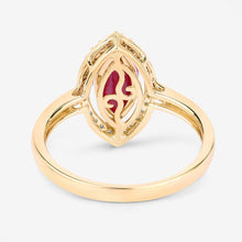 Load image into Gallery viewer, 1.52 Carat Genuine Ruby and White Diamond 10K Yellow Gold Ring
